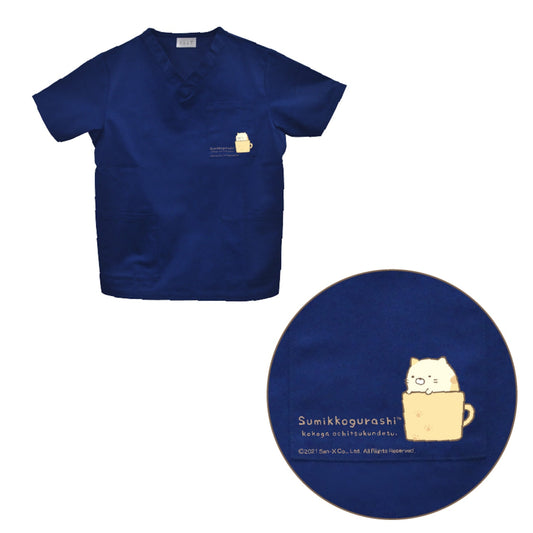 【CLIM】スクラブトップス  ねこ