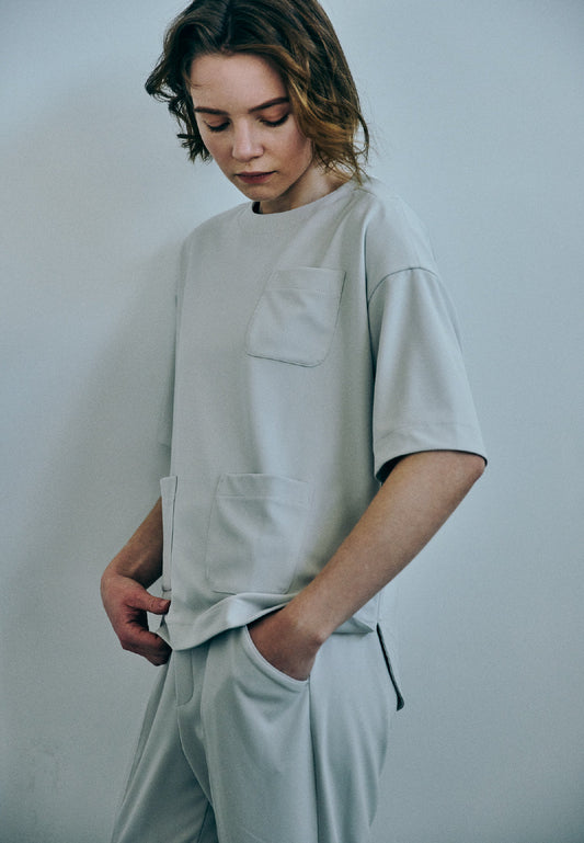 スクラブ トップス ストレッチ オーバーサイズ 66-196306