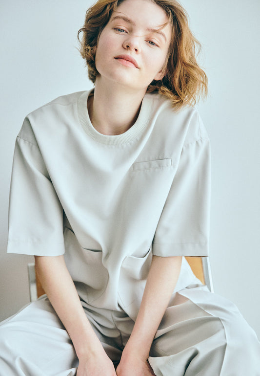 スクラブ トップス ダイアゴナル リブ オーバーサイズ 66-196307